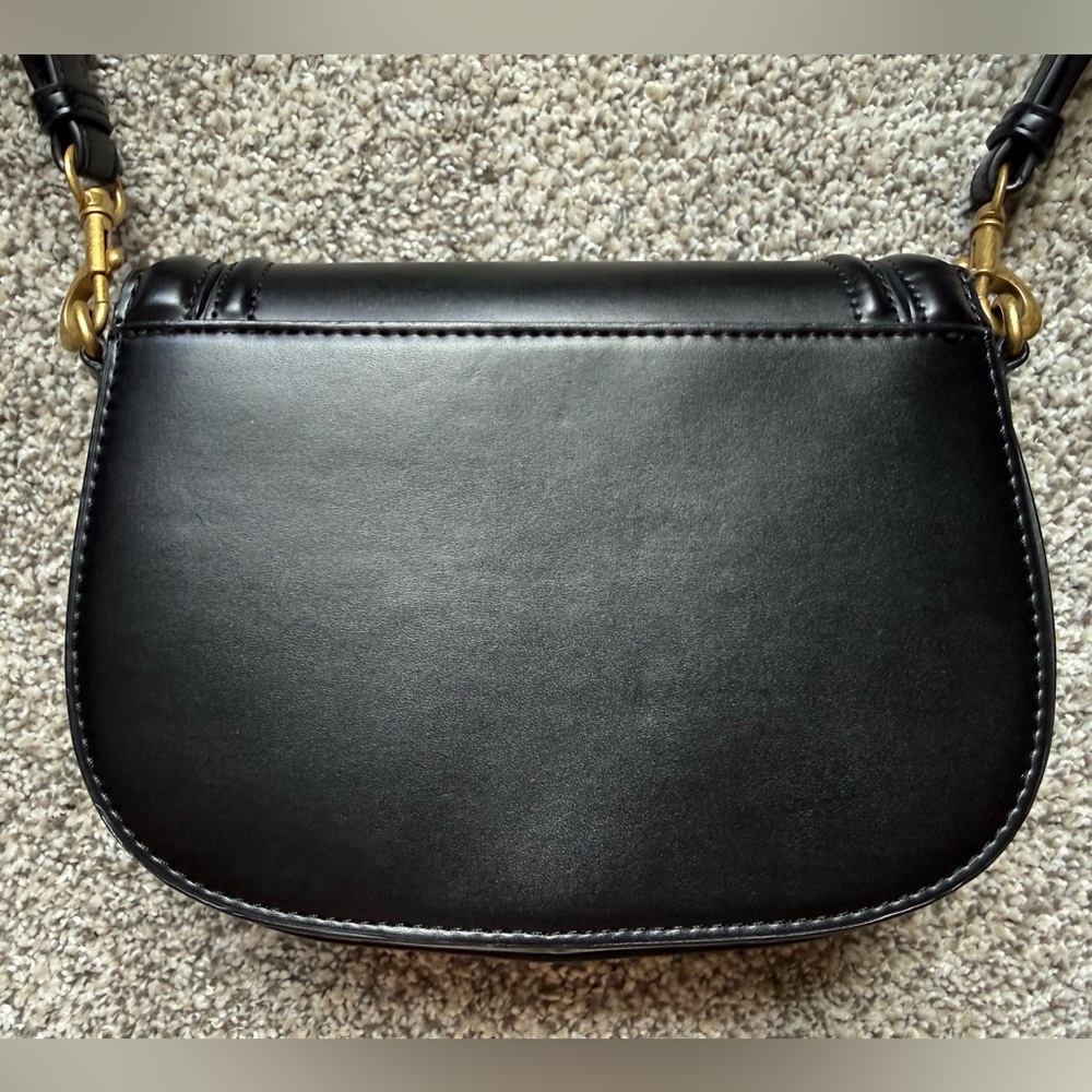Zara Black Shoulder Bag Claw Carabiner Canvas Strap - Picture 6 of 11